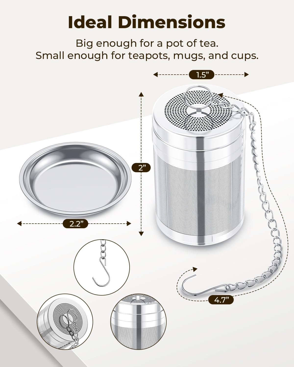 House Again universal-fit infuser works with mugs, bottles, and jars