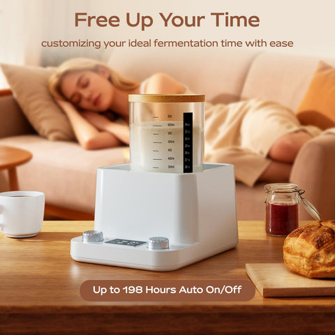 House Gem 5 inch heating zone fits jars up to 50 oz for versatility.