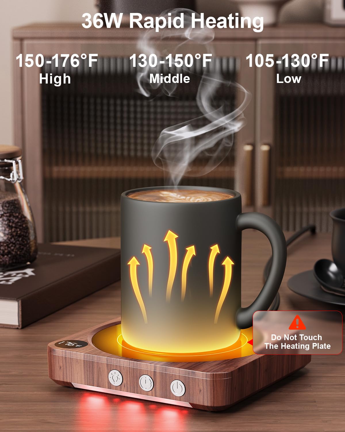 House Gem Mug Warmer digital temperature display for precise control