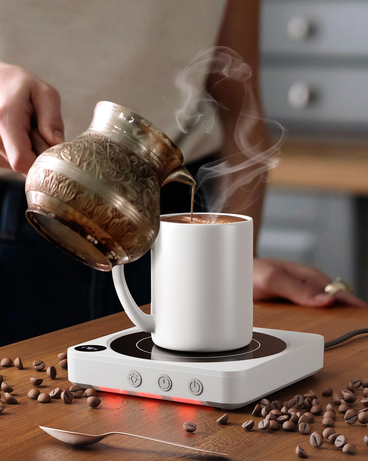 Gift-ready House Gem Mug Warmer packaging for coffee lovers.