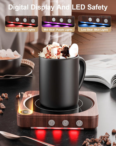 House Gem Mug Warmer heat panel close-up shows even warming
