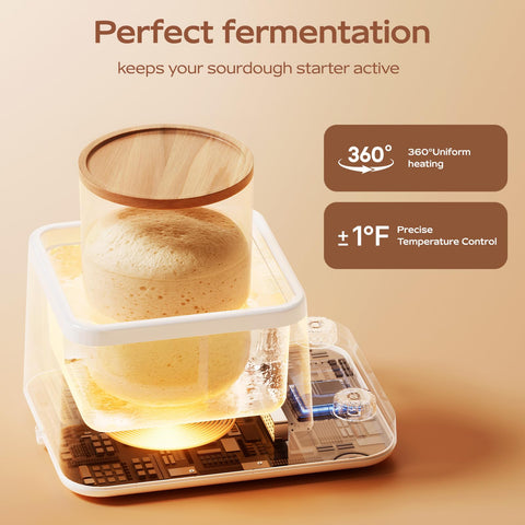 House Gem Sourdough Warmer shows precise temp control for reliable starters.