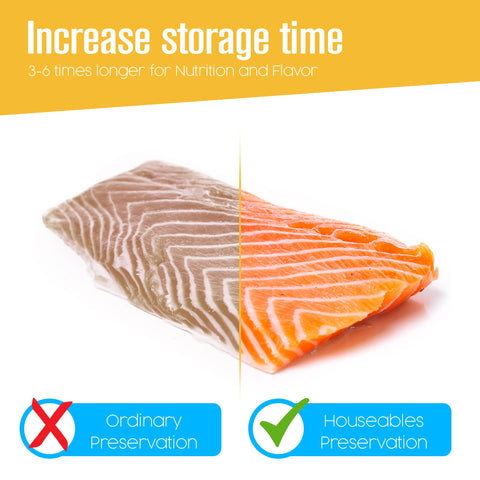 Houseables freezer-safe bags protect food from freezer burn and odors.