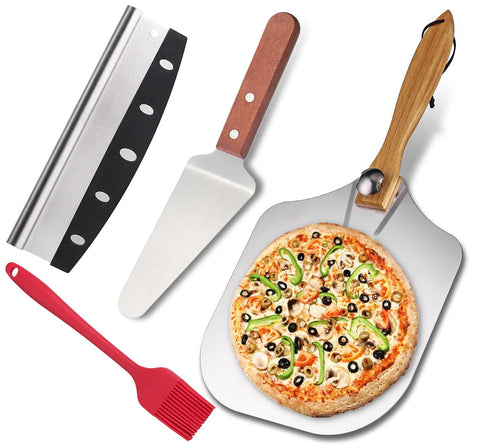 HouseAssist aluminum pizza peel 12x14 for smooth, safe pie transfers.