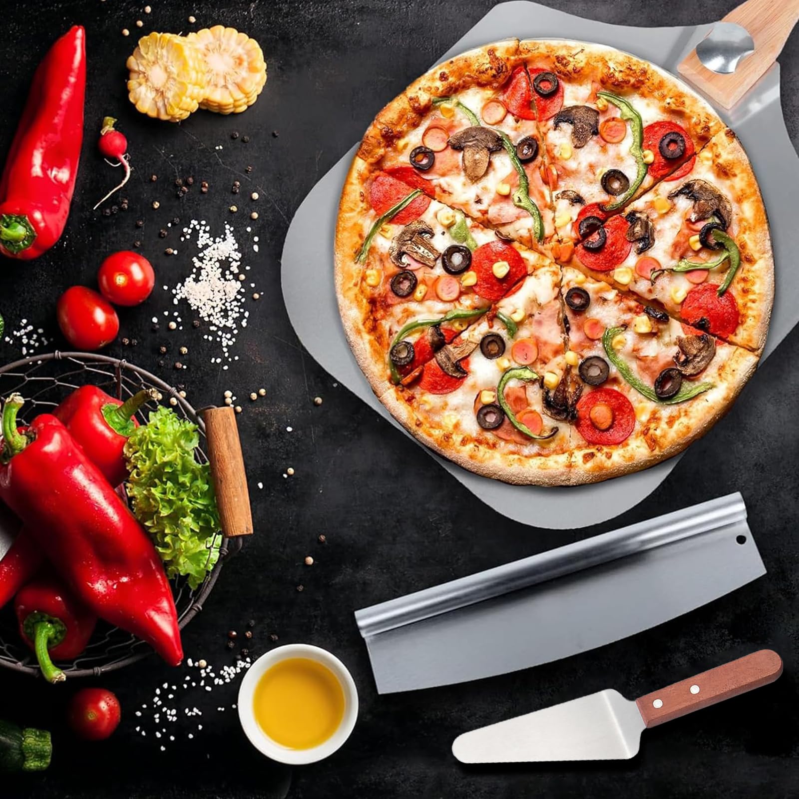 HouseAssist pizza cutter rocker delivers fast, precise slices.