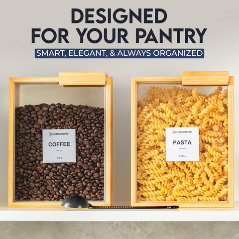 HouseCore Pro large-capacity containers fit cereals, grains, or coffee.