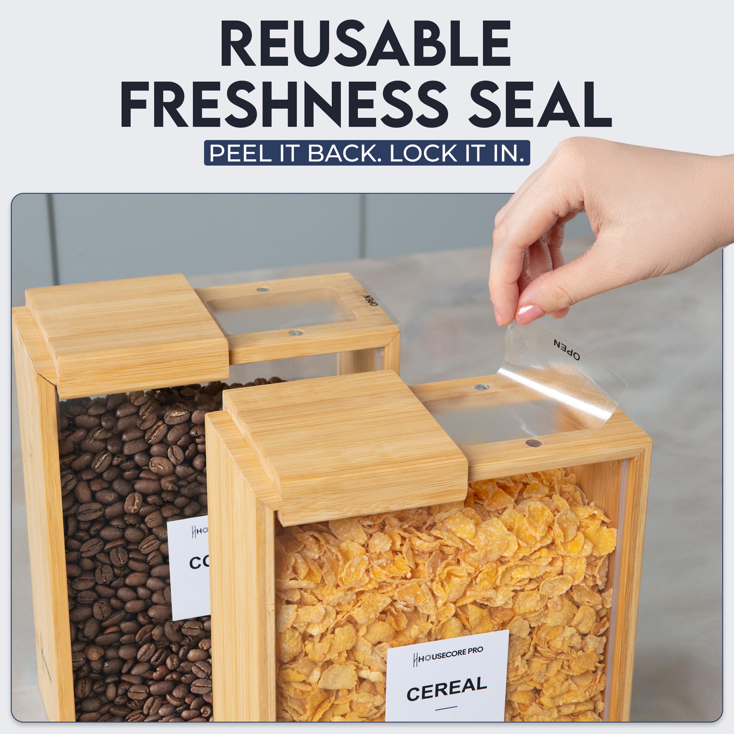 HouseCore Pro two-pack pantry organizers suit modern or rustic kitchens.