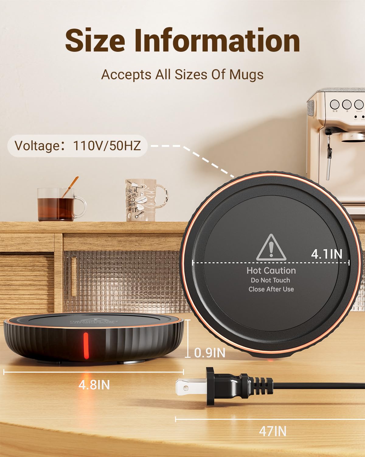 HouseGem 47-inch cord reaches common desks for easy setup