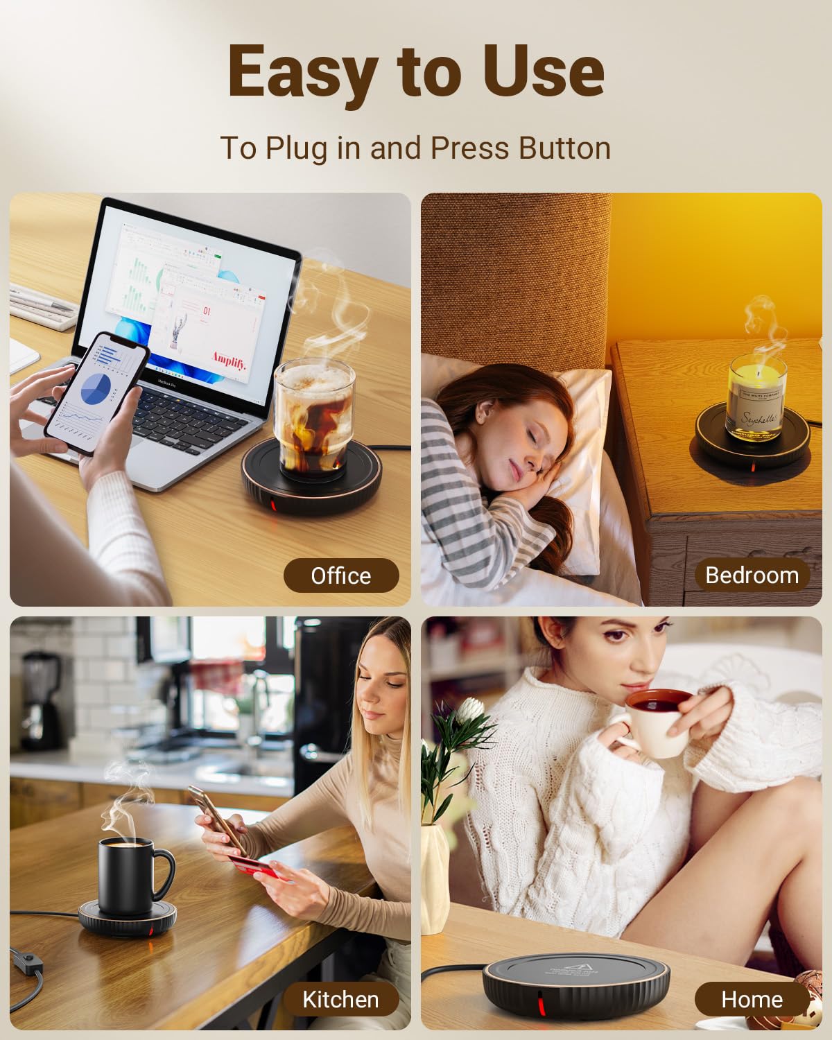 HouseGem wave-texture design with metallic collar for modern decor