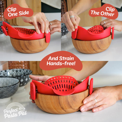 Houseify Perfect Pasta Pal heat-resistant silicone tolerates boiling water