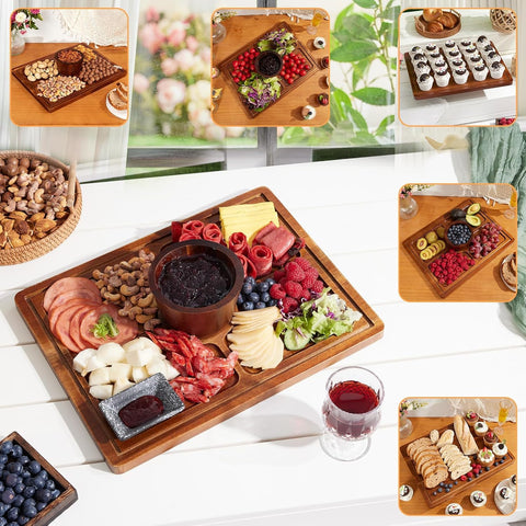 HouseJoy versatile platter for chips, dips, fruit, or cheese boards