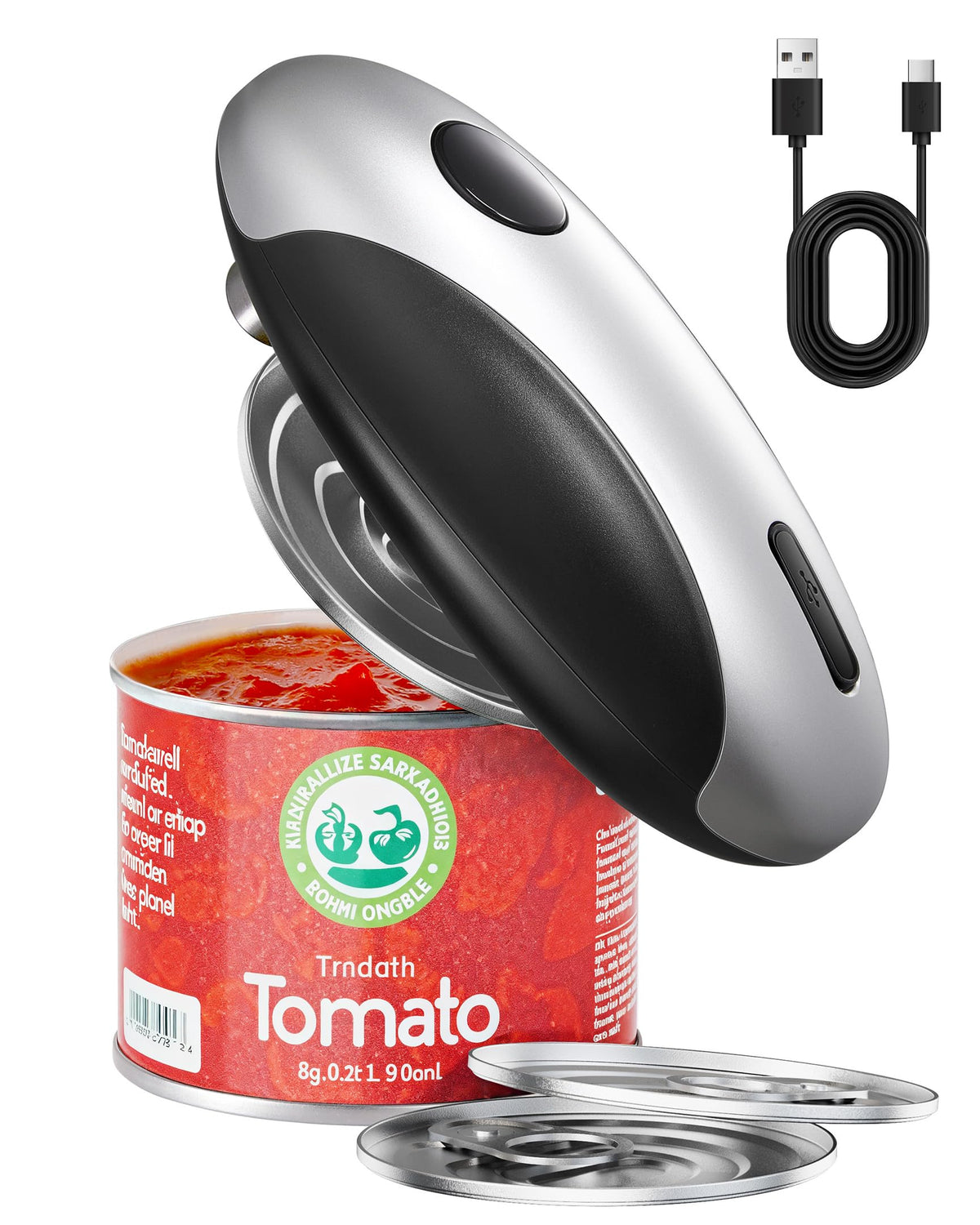 HouseSapp can opener with smooth-edge opening for safer kitchen prep