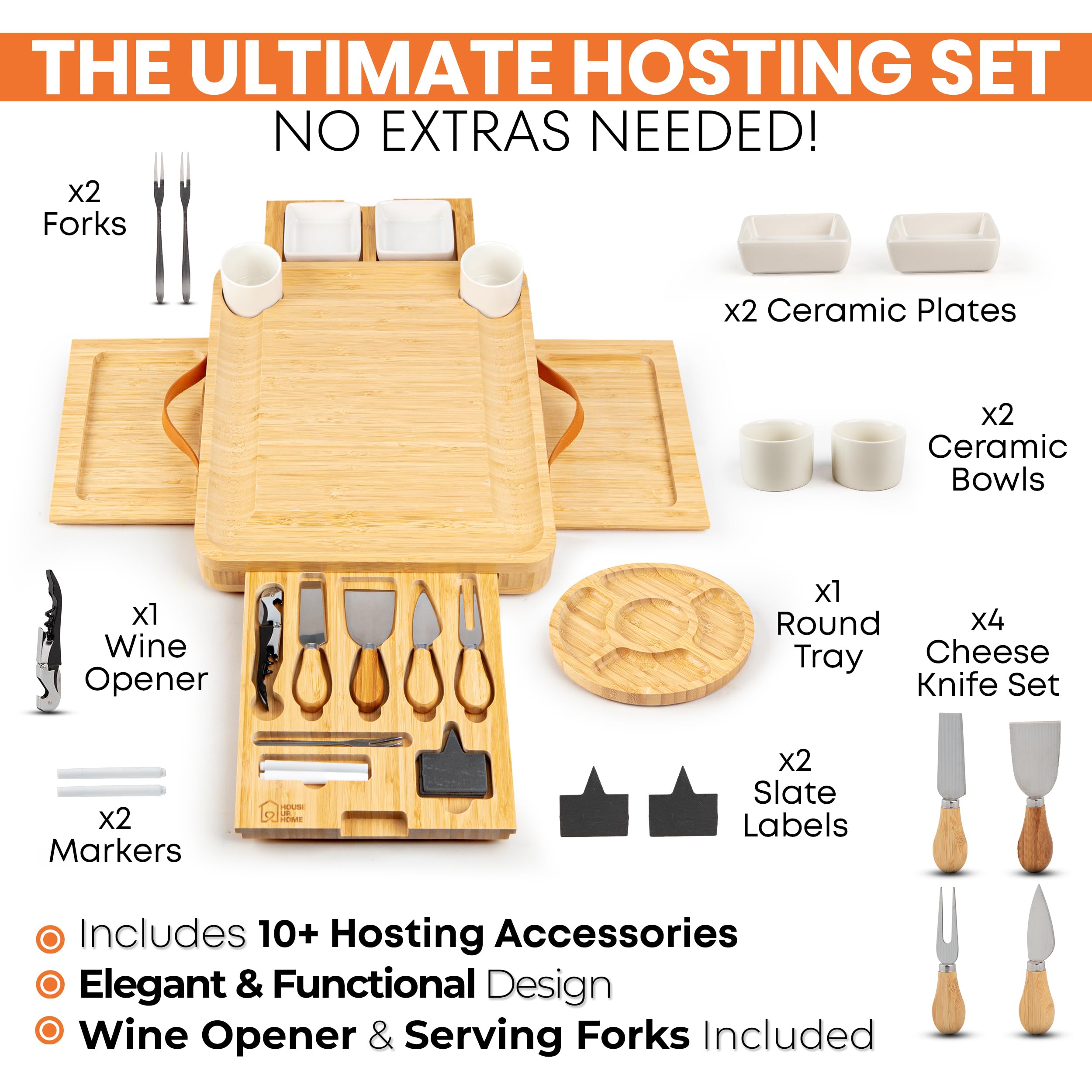 House Ur Home cheese knives set ready for precise slicing and sharing