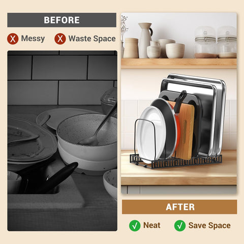 Housolution adjustable dividers adapt to cookware sizes for a tailored fit