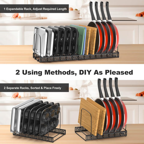 Housolution anti-scratch protection strips guard pans during storage and prevent scuffs.