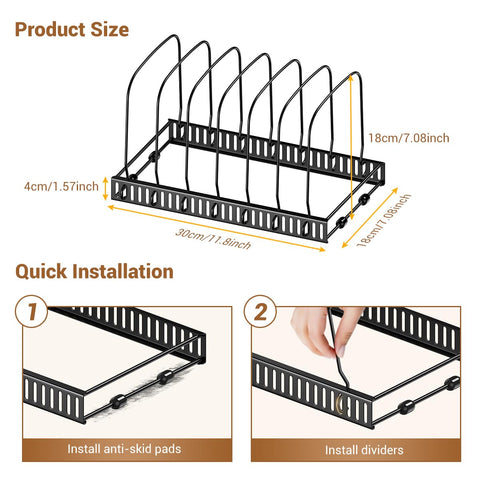 Housolution anti-slip pads protect countertops while keeping heavy pans in place