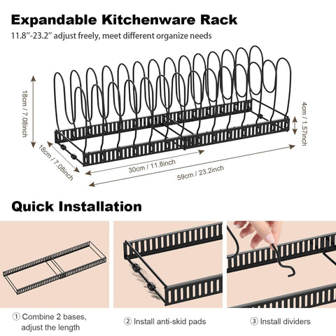Housolution countertop or cabinet placement makes kitchen organization effortless.