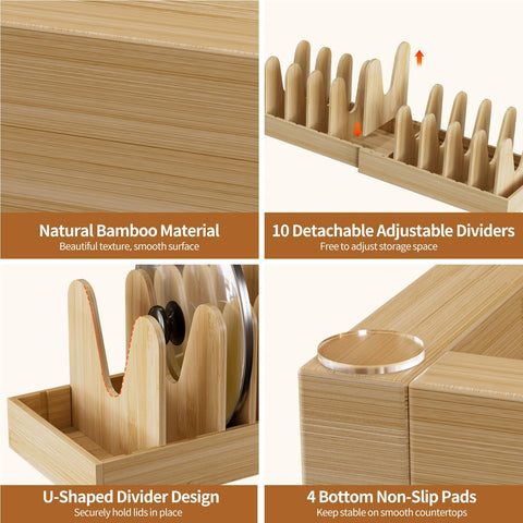 Housolution deep U shaped dividers cradle handles to prevent slips