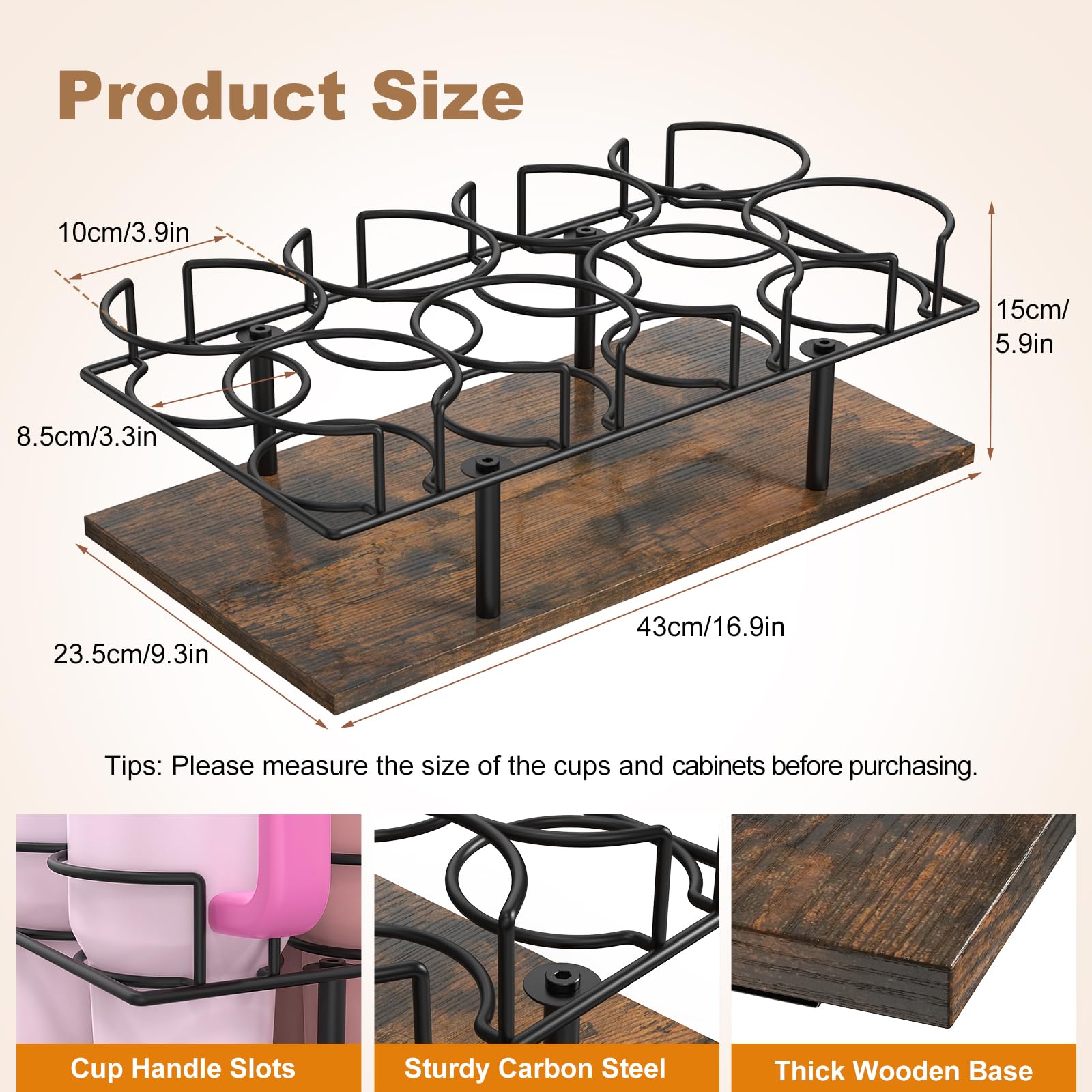 Housolution cup organization solution for kitchen and office spaces