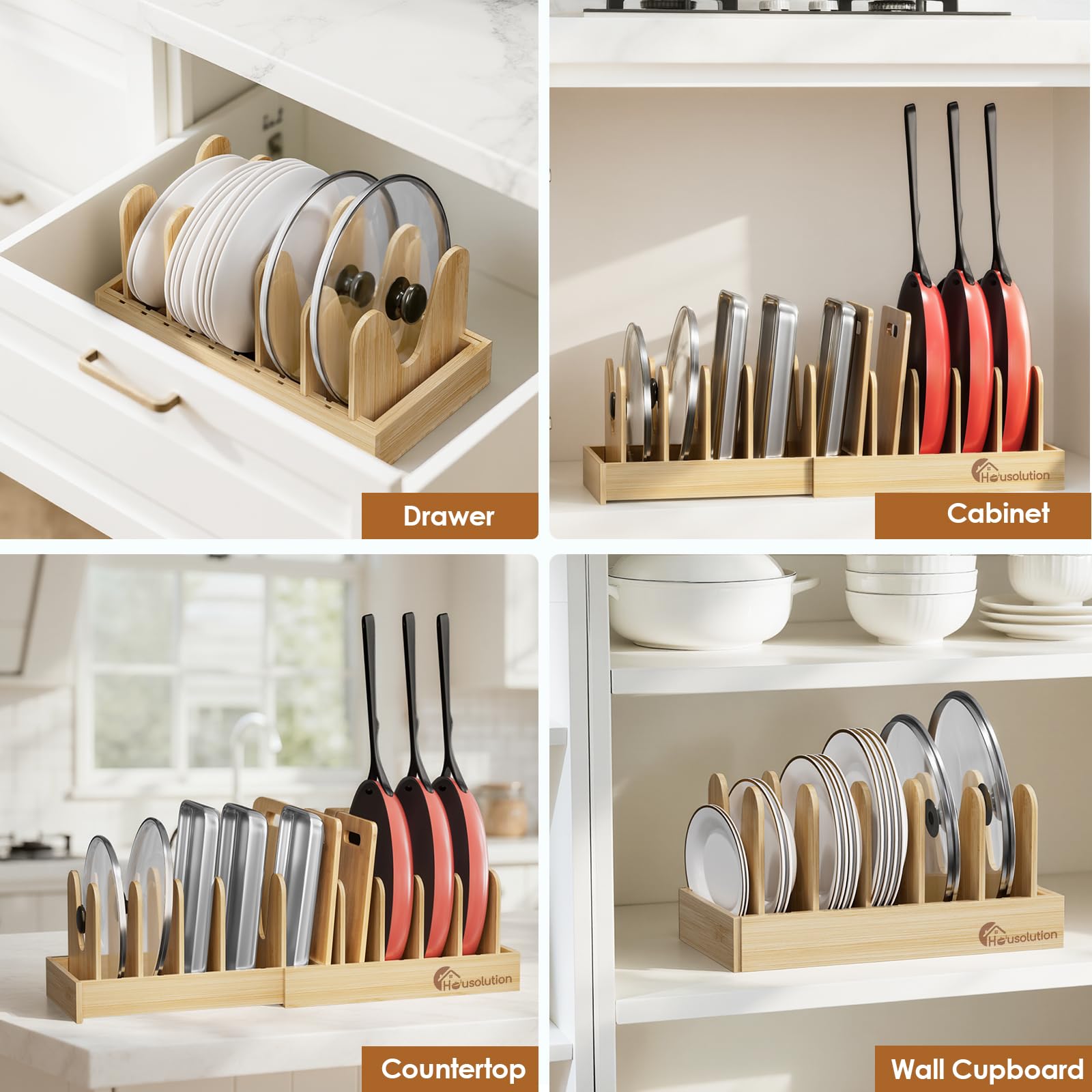 Housolution non slip pads keep the organizer stable during use