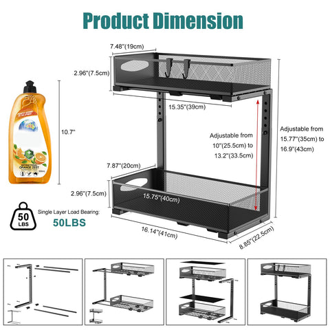 Housolution suction cups secure to countertops or cabinet interiors