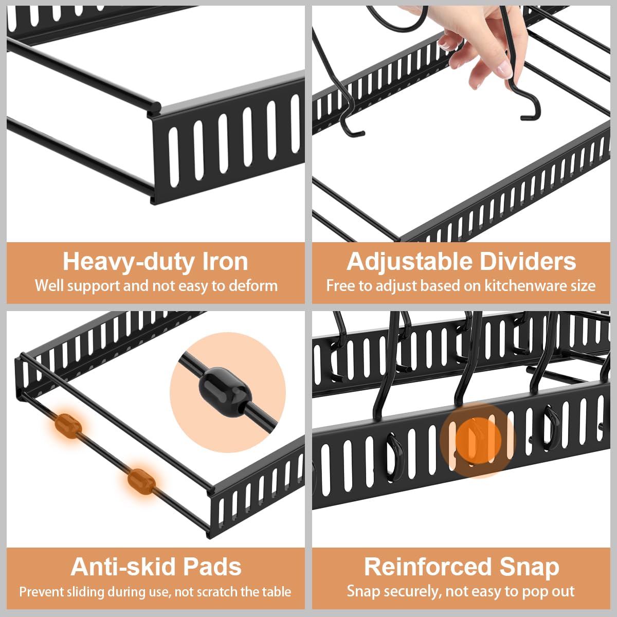 Housolution two DIY modes show expandable length from 12 to 23 inches.