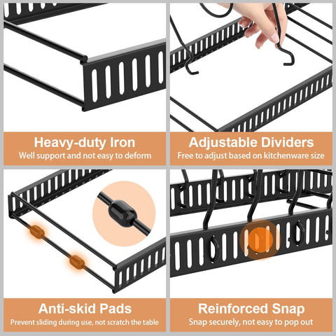 Housolution two DIY modes show expandable length from 12 to 23 inches.