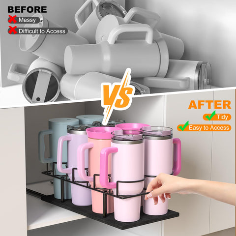 Housolution wooden base provides stable support for heavy cups