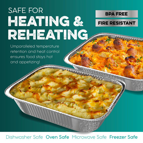 HOUZZKINGZ 120 oz capacity per pan supports large batch meals and events