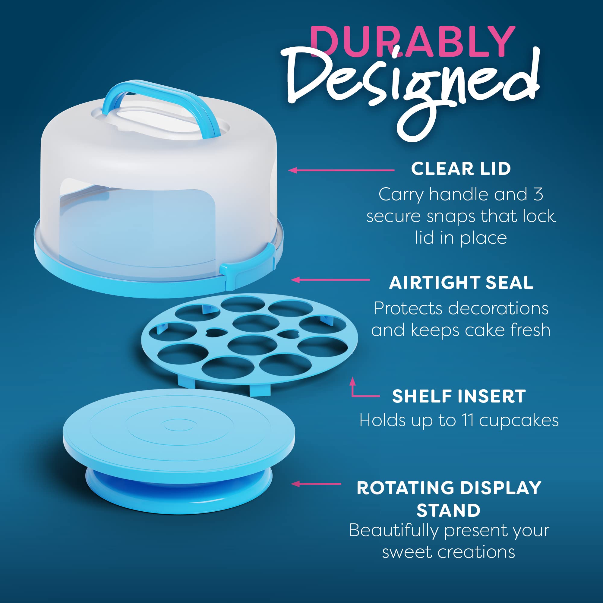 Houzzkingz cupcake insert fits 11 cupcakes for easy prep.