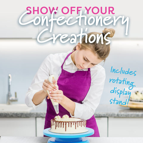 Houzzkingz dome top enhances display while shielding treats.