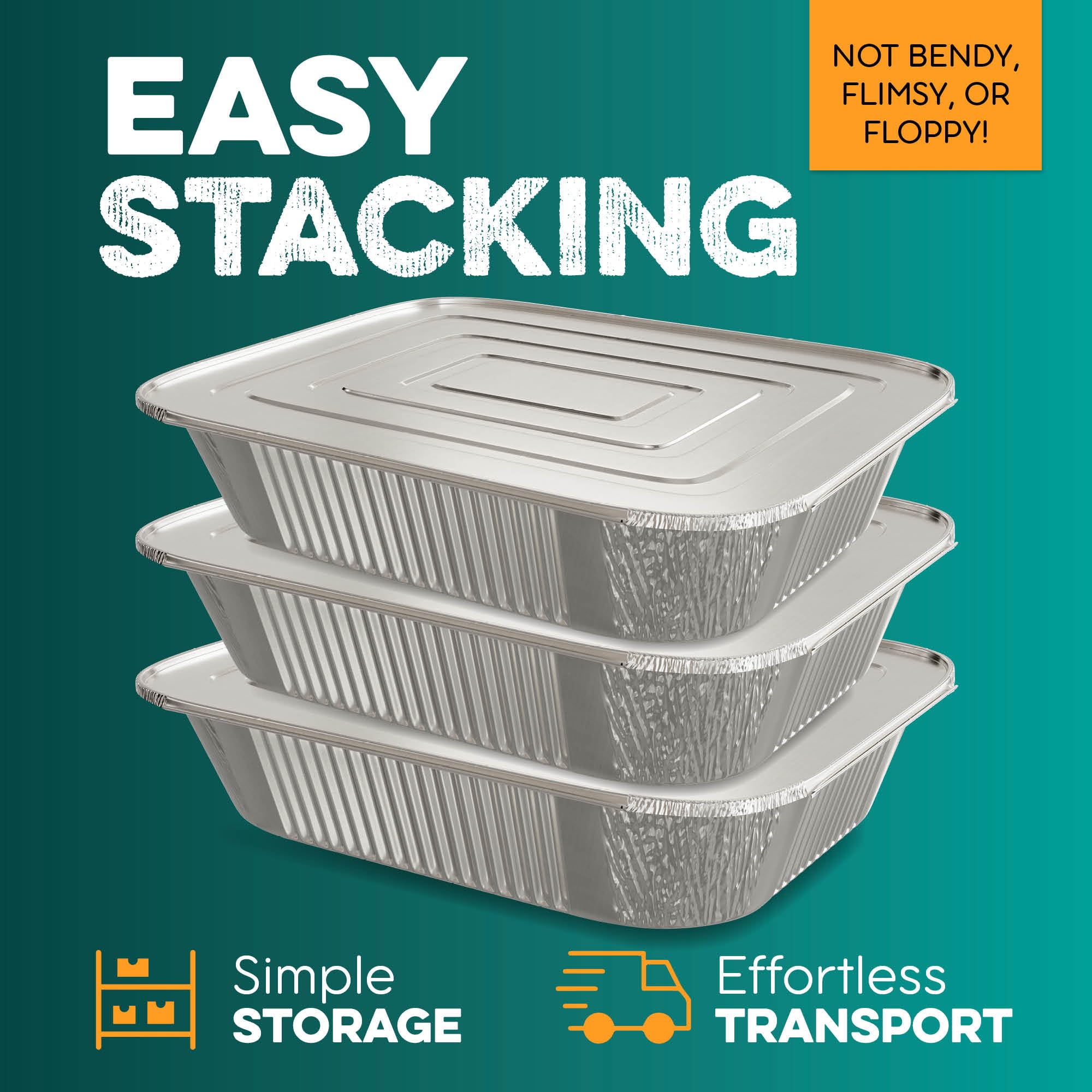 HOUZZKINGZ pans retain heat well to keep foods warm during events and deliveries