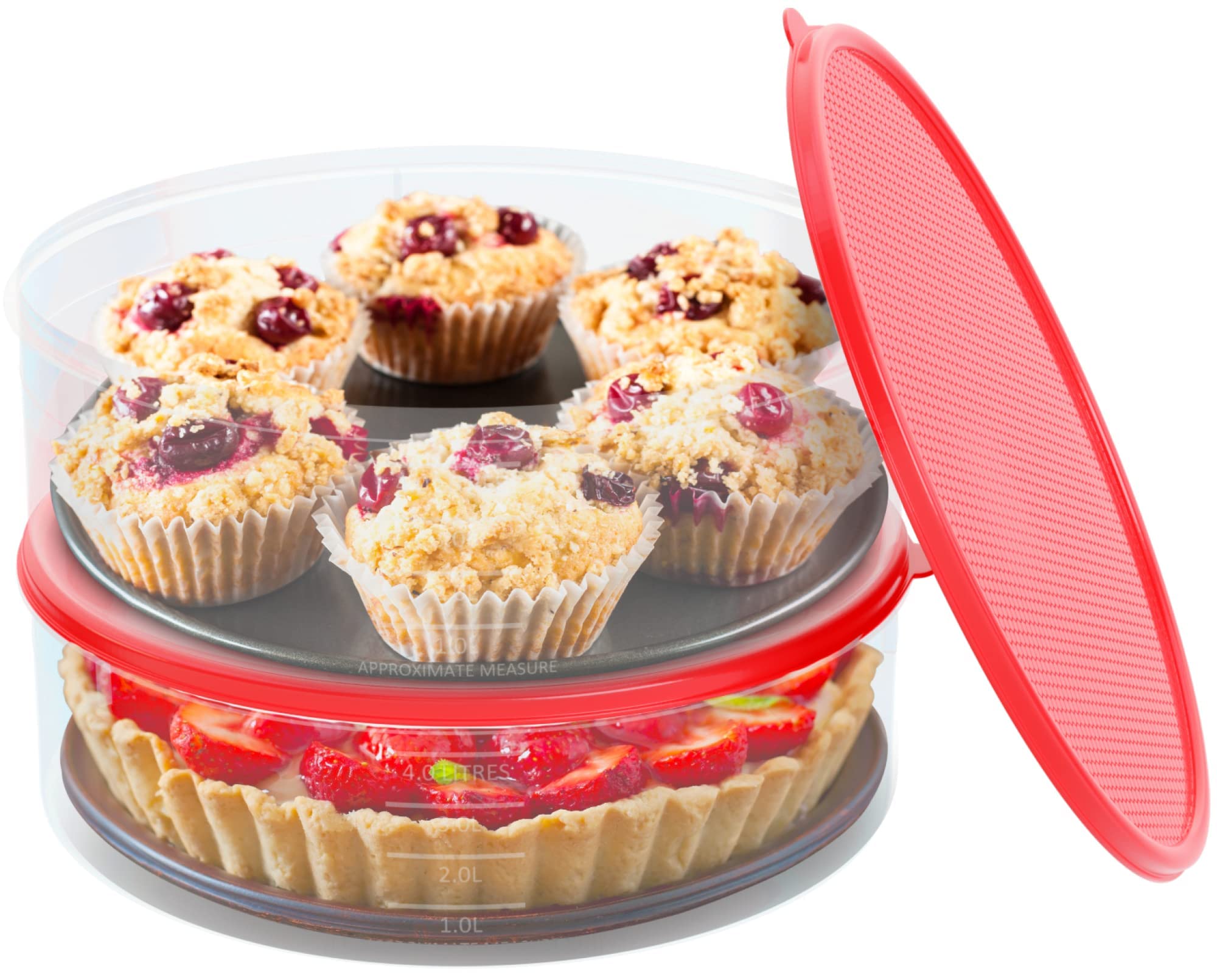 HouzzKingz pie container lid-tab for easy opening and handling.