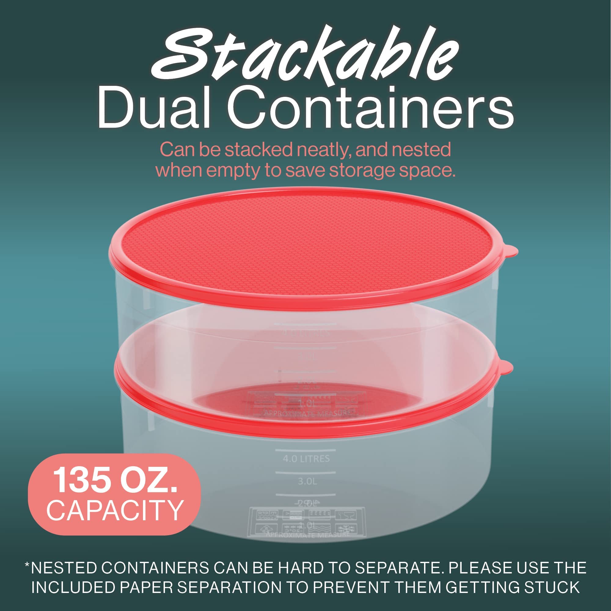 HouzzKingz clear container ideal for organizing cookies and pastries.