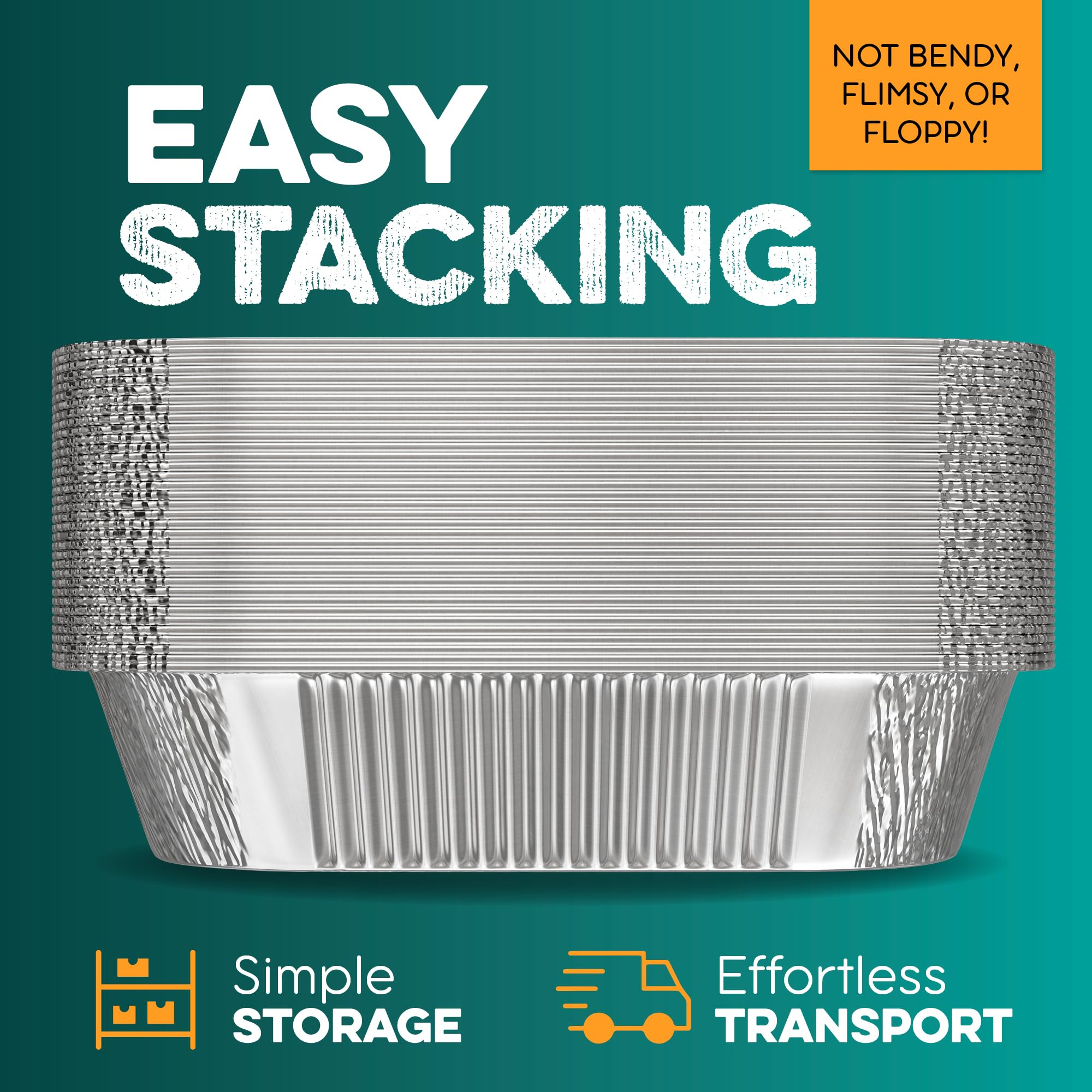 HOUZZKINGZ USA multiuse foil pans for transport cooking and storing meals at scale