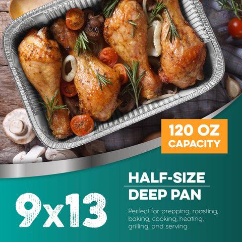 HOUZZKINGZ USA recyclable aluminum pans ideal for eco-friendly event cleanup
