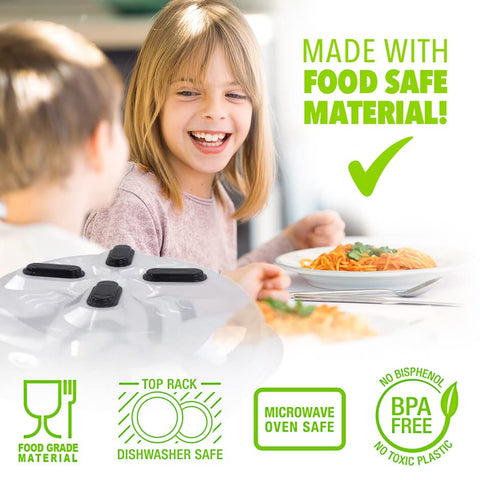 Hover Cover space-saving two-pack stores neatly on your microwave