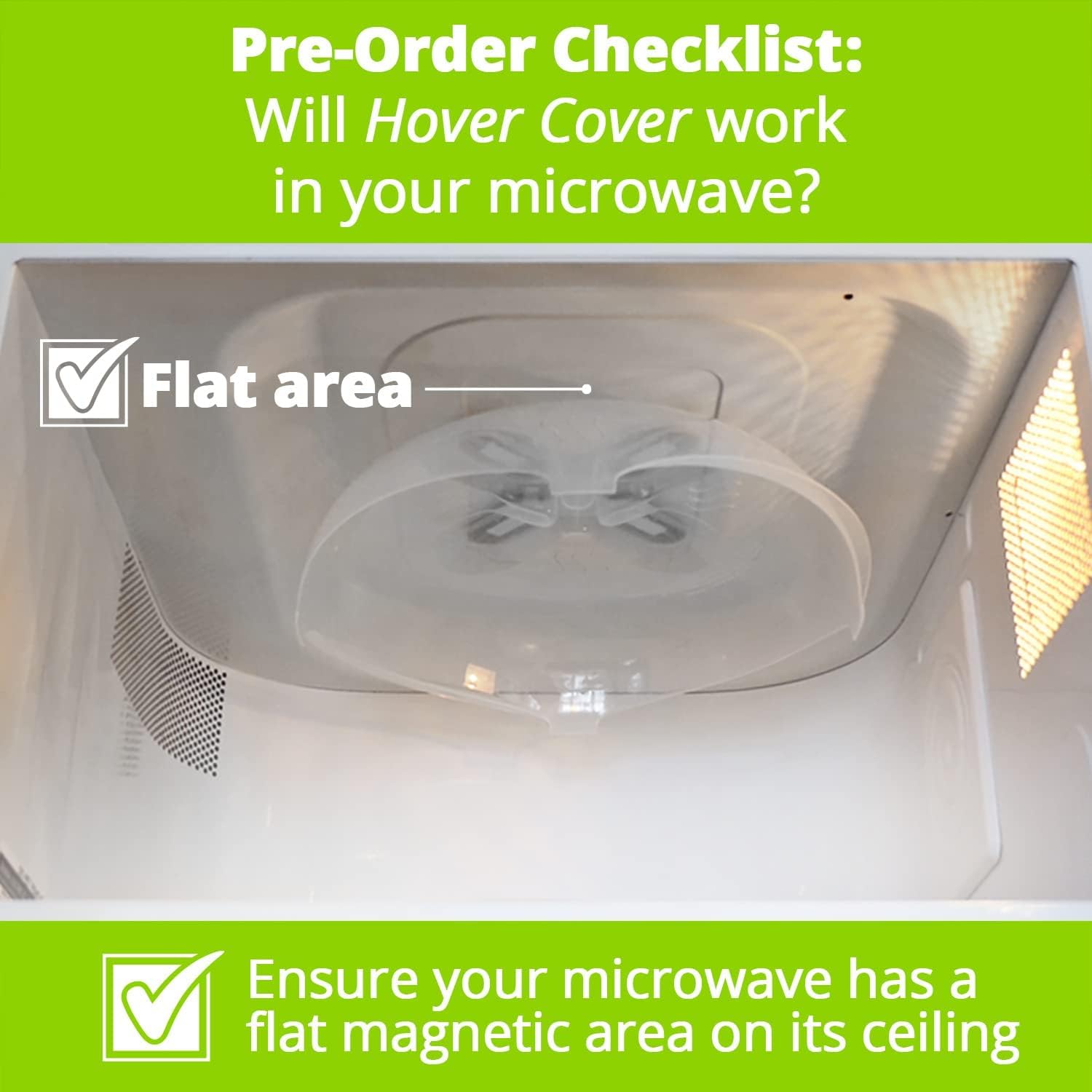 HOVER COVER steam-vents deliver even heat and prevent soggy results.
