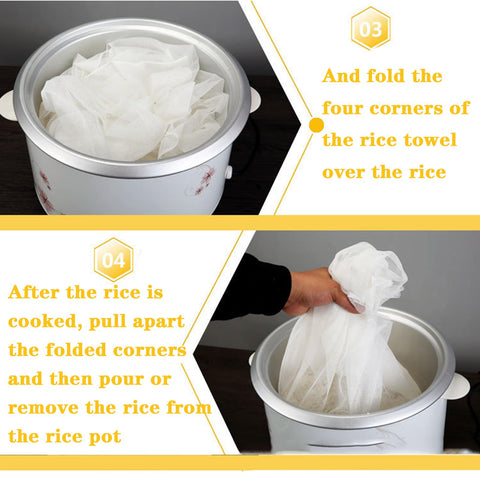 Hovoten easy-clean rice net after boiling water rinse.