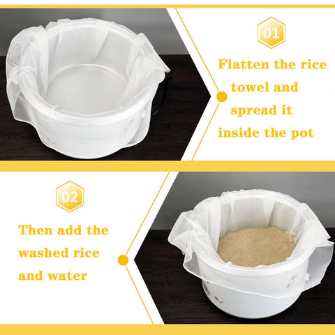 Hovoten kitchen-use rice net enables quick setup and cleanup.