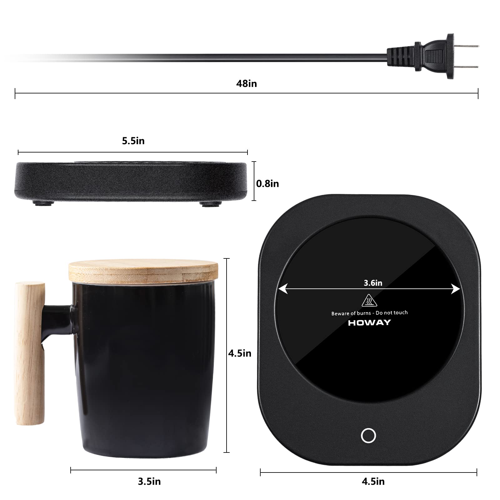 HOWAY two-temperature option provides hot or warm choices.
