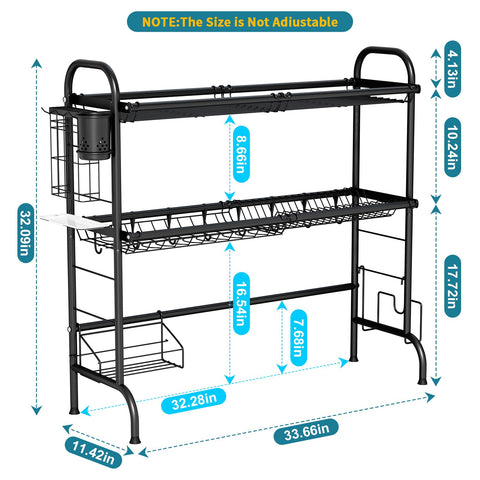 HOWDIA 3-tier over-sink rack design for efficient dish drying