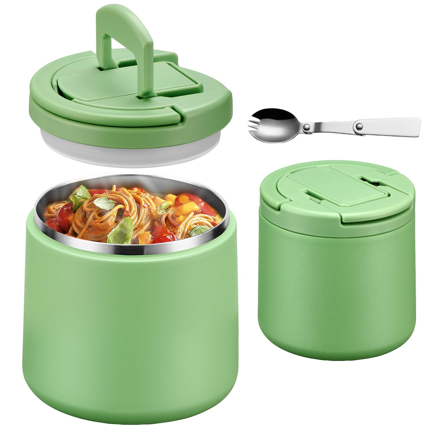 Howeemo 20oz insulated jar with buckle lid keeps meals secure for school lunches