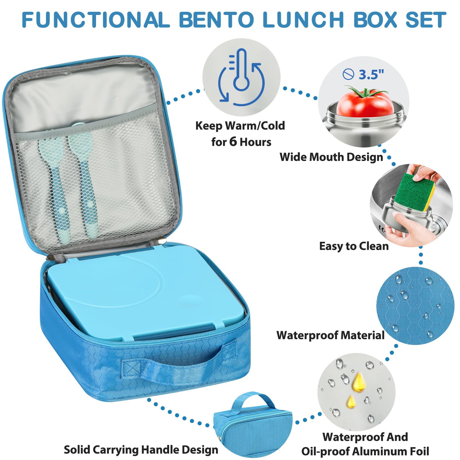 Howeemo four-compartment bento keeps snacks separated and fresh