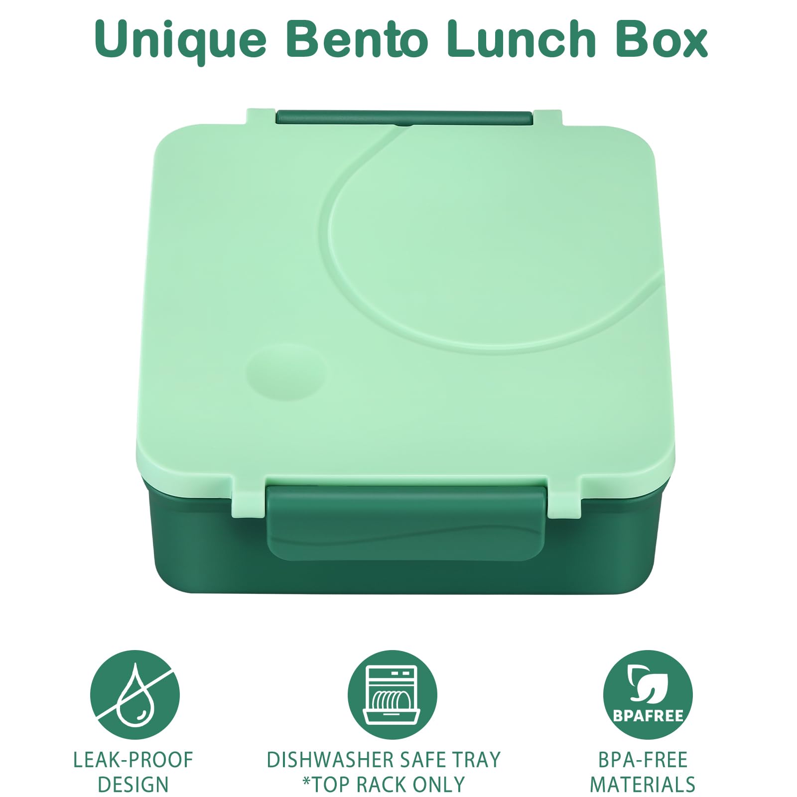 Howeemo green insulated lunch bag keeps food fresh at school.