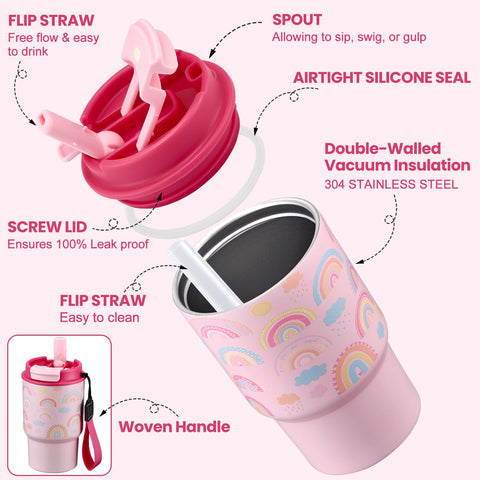 Howeemo rainbow insulated lunch bag complements the set