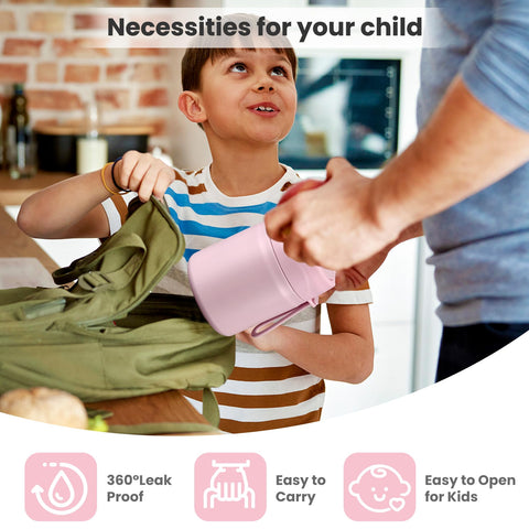 Howeemo pink lunch container fits school bags and cubbies with style