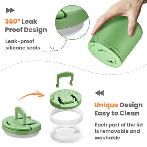 Howeemo compact portable lunch jar fits backpacks and bags