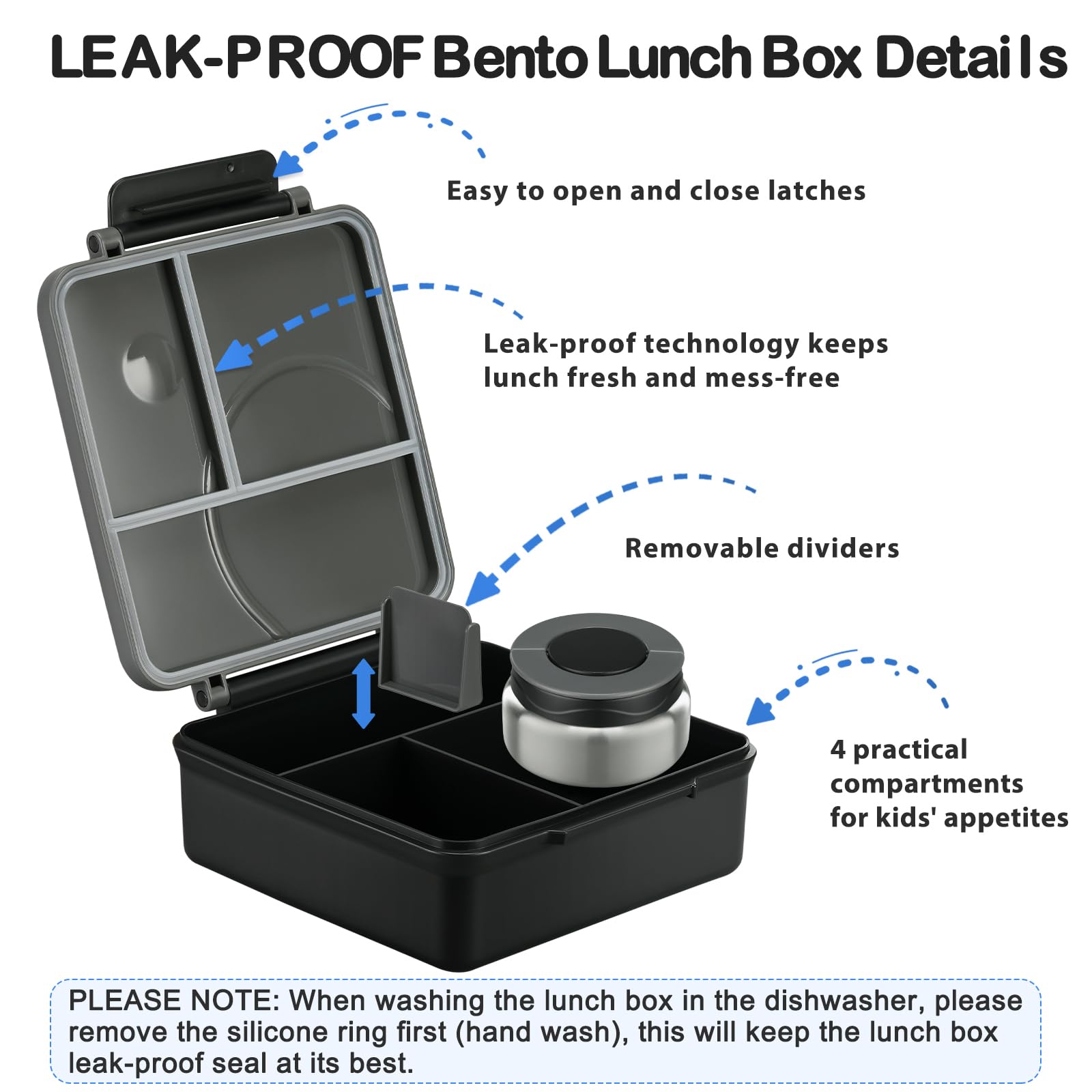 Howeemo Stainless Steel Interior for safe durable food storage