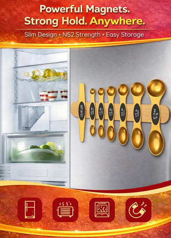Howgoody measuring spoons double-ended design for dry and liquid ingredients